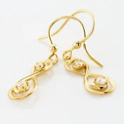 Histoire d'Or Boucles D'oreilles Pendantes Ademar Or Jaune Oxyde De Zirconium Outlet
