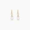 Histoire d'Or Boucles D'oreilles Pendantes Gulbeyaz Or Jaune Oxyde De Zirconium New