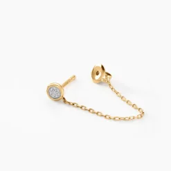 Histoire d'Or Boucles D'oreilles Pendantes Mon 1er Diamant Or Jaune Diamant Discount
