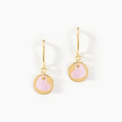 Histoire d'Or Boucles D'oreilles Pendantes Cleomela Coeur Or Jaune Nacre Outlet