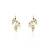 Histoire d'Or Boucles D'oreilles Pendantes Edia Feuille Or Jaune Oxyde De Zirconium Outlet