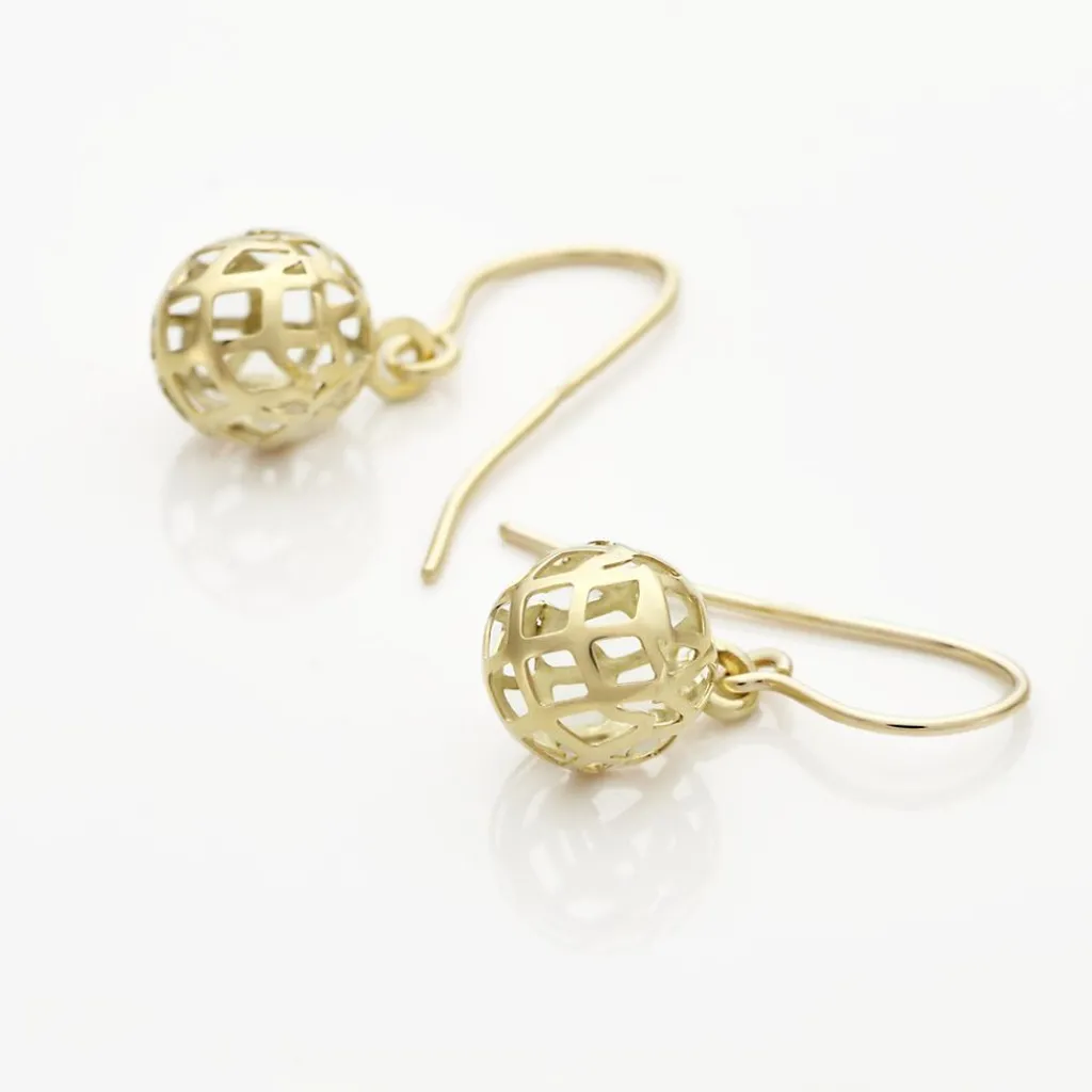 Histoire d'Or Boucles D'oreilles Pendantes Fidelia Boules Or Jaune Outlet