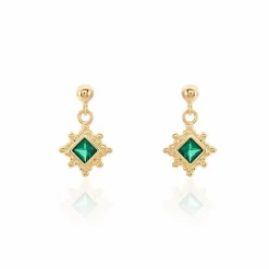 Histoire d'Or Boucles D'oreilles Pendantes Bobbie Plaqué Or Jaune Spinelle Online