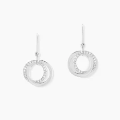 Histoire d'Or Boucles D'oreilles Pendantes Or Blanc Tresha Diamants Hot
