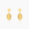 Histoire d'Or Boucles D'oreilles Pendantes Hristina Acier Jaune Discount