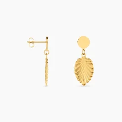 Histoire d'Or Boucles D'oreilles Pendantes Hristina Acier Jaune Discount