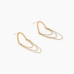 Histoire d'Or Boucles D'oreilles Pendantes Brin D'or Or Jaune Sale