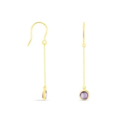Histoire d'Or Boucles D'oreilles Pendantes Arenale Or Jaune Amethyste or jaune amethyste violette Online