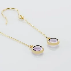 Histoire d'Or Boucles D'oreilles Pendantes Arenale Or Jaune Amethyste or jaune amethyste violette Online