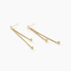 Histoire d'Or Boucles D'oreilles Pendantes Assiba Or Jaune New