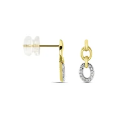Histoire d'Or Boucles D'oreilles Pendantes Margane Or Jaune Diamant Hot