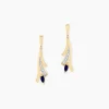 Histoire d'Or Boucles D'Oreilles Pendantes Usha Or Jaune Saphir Hot