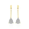 Histoire d'Or Boucles D'oreilles Pendantes Pear C Or Jaune Diamant Discount
