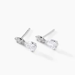 Histoire d'Or Boucles D'oreilles Pendantes Marie-helena Argent  Oxyde De Zirconium Best