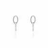 Histoire d'Or Boucles D'oreilles Pendantes Cherise Argent Blanc Sale