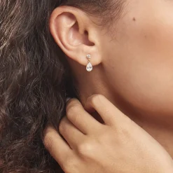 Histoire d'Or Boucles D'oreilles Pendantes Lika Or Jaune Oxyde De Zirconium New