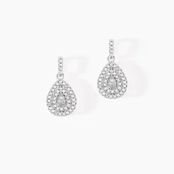 Histoire d'Or Boucles D'oreilles Pendantes Lysa Argent Blanc Oxyde De Zirconium Sale