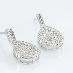 Histoire d'Or Boucles D'oreilles Pendantes Lysa Argent Blanc Oxyde De Zirconium Sale