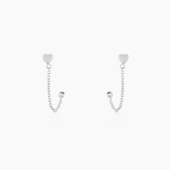 Histoire d'Or Boucles D'oreilles Pendantes Honor Argent Blanc New