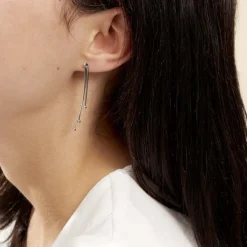 Histoire d'Or Boucles D'oreilles Pendantes Giorgia Argent Blanc Online