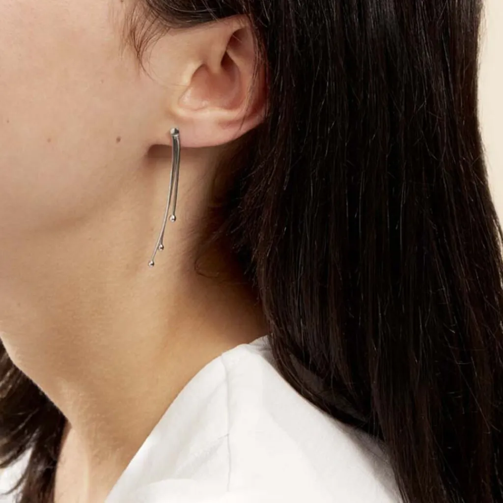 Histoire d'Or Boucles D'oreilles Pendantes Giorgia Argent Blanc Online