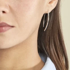 Histoire d'Or Boucles D'oreilles Pendantes Bira Argent Blanc Best