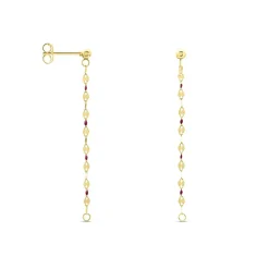 Histoire d'Or Boucles D'oreilles Pendantes Or Jaune Asteria