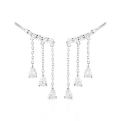 Histoire d'Or Boucles D'oreilles Pendantes Rilla Argent Blanc Oxyde De Zirconium Clearance