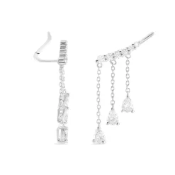 Histoire d'Or Boucles D'oreilles Pendantes Rilla Argent Blanc Oxyde De Zirconium Clearance