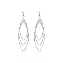 Histoire d'Or Boucles D'oreilles Pendantes Shiny Argent Blanc Discount