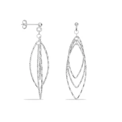 Histoire d'Or Boucles D'oreilles Pendantes Shiny Argent Blanc Discount