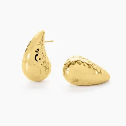 Histoire d'Or Boucles D'oreilles Pendantes Iliane Acier Doré New