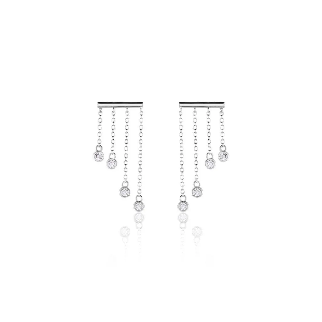 Histoire d'Or Boucles D'oreilles Pendantes Argent Blanc Edvard Oxydes De Zirconium Best