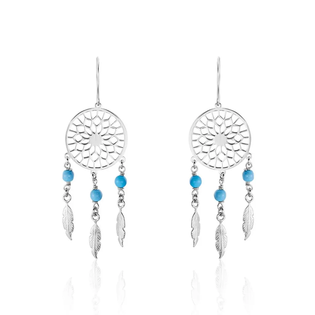 Histoire d'Or Boucles D'oreilles Pendantes Anoki Argent Blanc Hot
