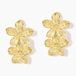 Histoire d'Or Boucles D'Oreilles Pendantes Barbade Acier Jaune Hot
