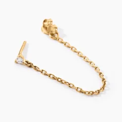 Histoire d'Or Boucles D'oreilles Pendantes Plaqué Or Lienard Oxydes De Zirconium Hot