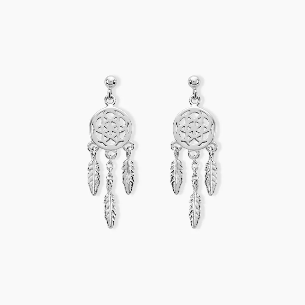 Histoire d'Or Boucles D'oreilles Pendantes Oniria Argent Blanc Outlet
