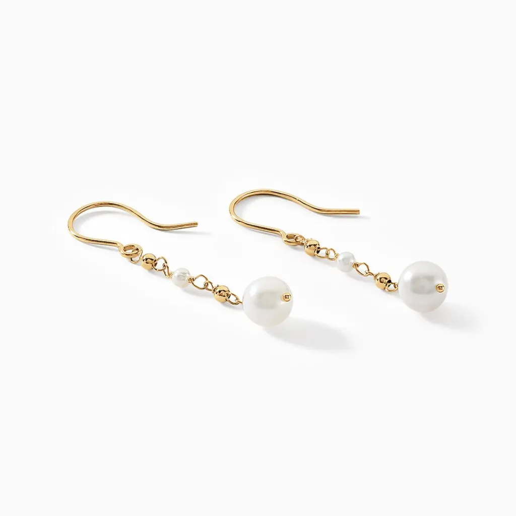 Histoire d'Or Boucles D'oreilles Pendantes Bindy Or Jaune Perle De Culture Hot