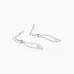 Histoire d'Or Boucles D'oreilles Pendantes Ysanna Or Blanc Oxyde De Zirconium Discount