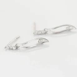 Histoire d'Or Boucles D'oreilles Pendantes Ysanna Or Blanc Oxyde De Zirconium Discount