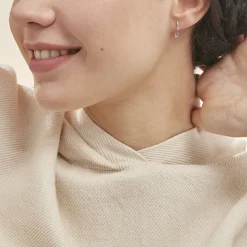 Histoire d'Or Boucles D'oreilles Pendantes Ysanna Or Blanc Oxyde De Zirconium Discount