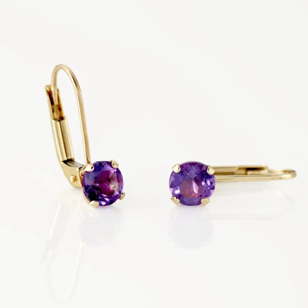 Histoire d'Or Boucles D'oreilles Pendantes Or Jaune Zoe Améthyste Hot