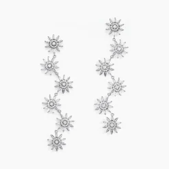 Histoire d'Or Boucles D'oreilles Pendantes Daisy Argent Blanc Oxyde De Zirconium Sale