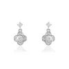 Histoire d'Or Boucles D'oreilles Pendantes Edyta Argent Blanc Oxyde De Zirconium
