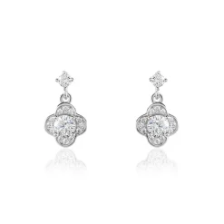 Histoire d'Or Boucles D'oreilles Pendantes Edyta Argent Blanc Oxyde De Zirconium
