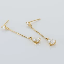 Histoire d'Or Boucles D'oreilles Pendantes Regane De Zirconium or jaune oxyde Discount