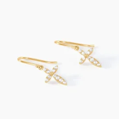 Histoire d'Or Boucles D'oreilles Pendantes Chastity Or Jaune Oxyde De Zirconium Outlet