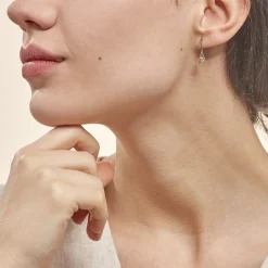 Histoire d'Or Boucles D'oreilles Pendantes Madli Or Bicolore Topaze Clearance