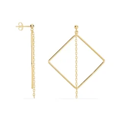 Histoire d'Or Boucles D'oreilles Pendantes Idoia Plaqué Or Jaune Best