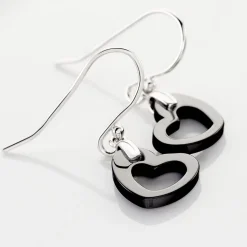 Histoire d'Or Boucles D'oreilles Pendantes Alena Argent Blanc Céramique Et Oxyde